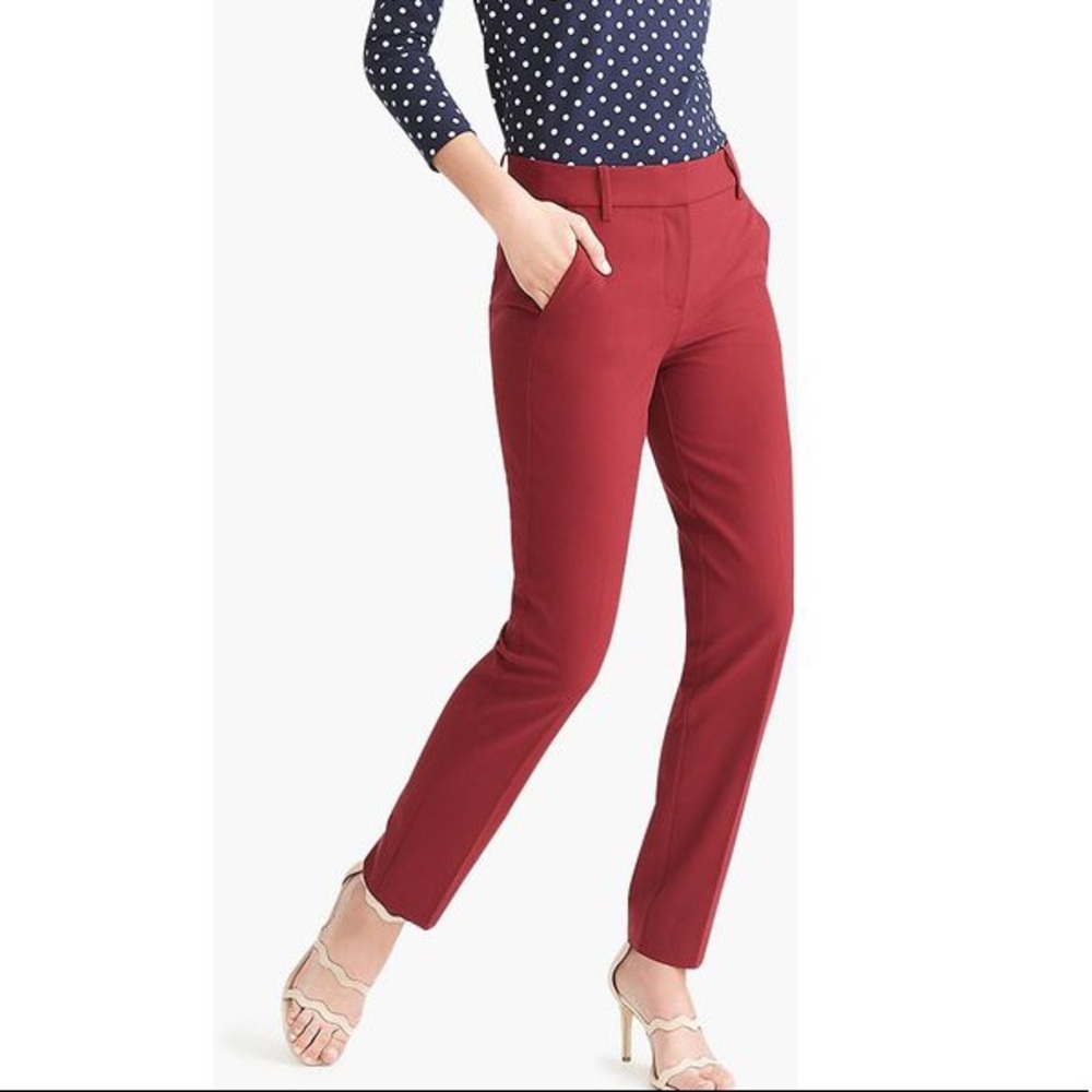 J. Crew maroon ruby pant plus size